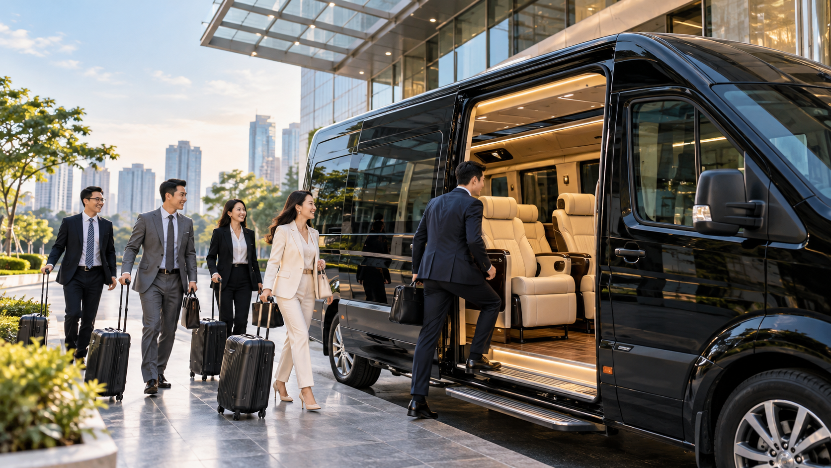 Thuê xe Limousine 16 chỗ đi công tác doanh nghiệp tại Hà Nội