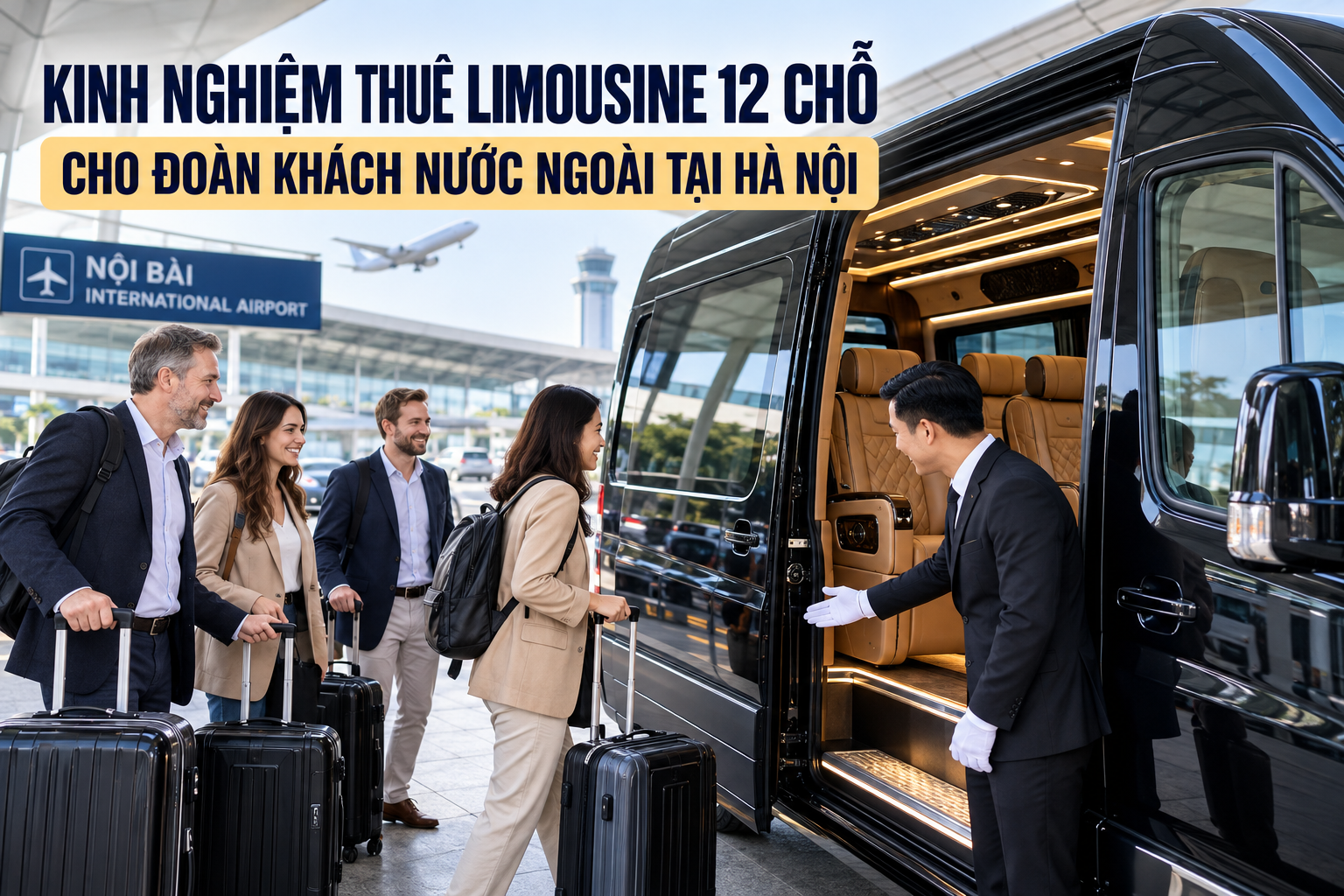 Kinh nghiệm thuê limousine 12 chỗ cho đoàn khách nước ngoài tại Hà Nội