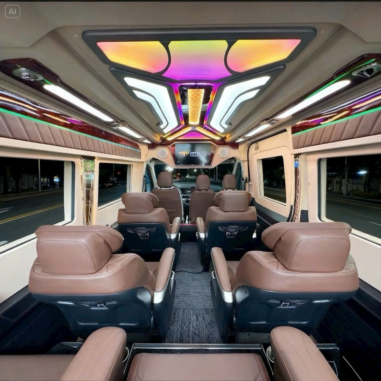 Limousine Dcar 9 chỗ với xe phổ thông