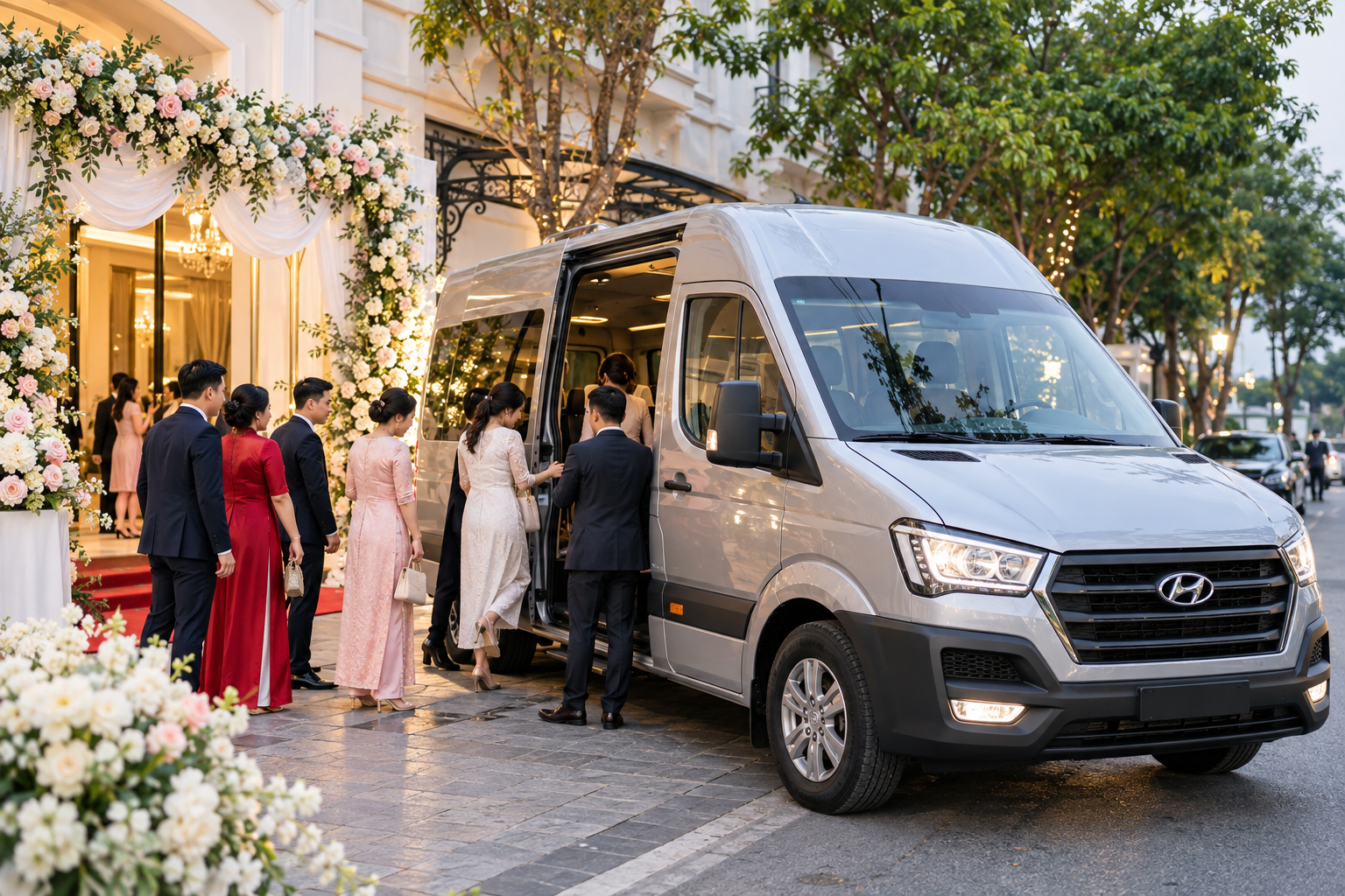 Thuê Xe 16 Chỗ Phục Vụ Đám Cưới Có Lái